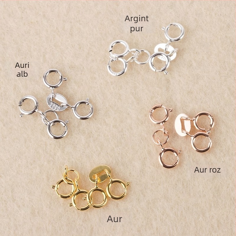 Încuietoare cu arc S925 pentru conector cu perlă în bijuterii, lucrat manual, brand Jerry