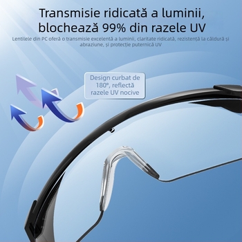 Ochelari de protecție Shield SG-60002, policarbonat, anti-picuri, protecție împotriva prafului