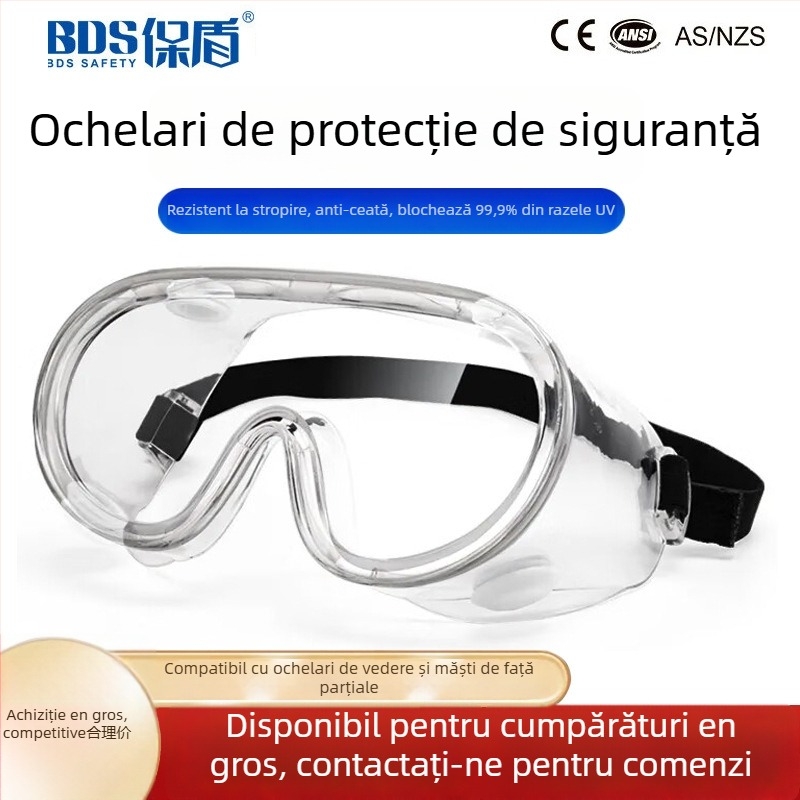 Ochelari de protecție Shield SG-60002, policarbonat, anti-picuri, protecție împotriva prafului