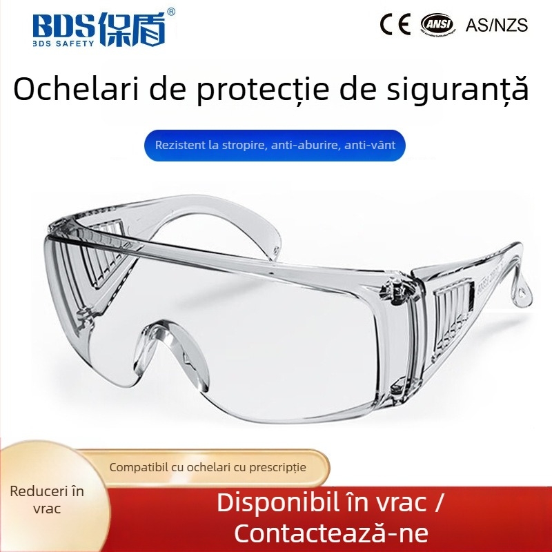 Ochelari de protecție Shield SG-60002, policarbonat, anti-picuri, protecție împotriva prafului