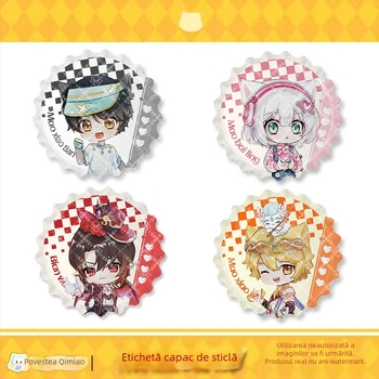 Badj email cu pisică – seria Mirror de la Qimaojun: Xiaojiu, Xiaotian, Wushuang, Skylark, Bat; materiale mixte; ambalaj PP în pungă individuală; anime merchandise