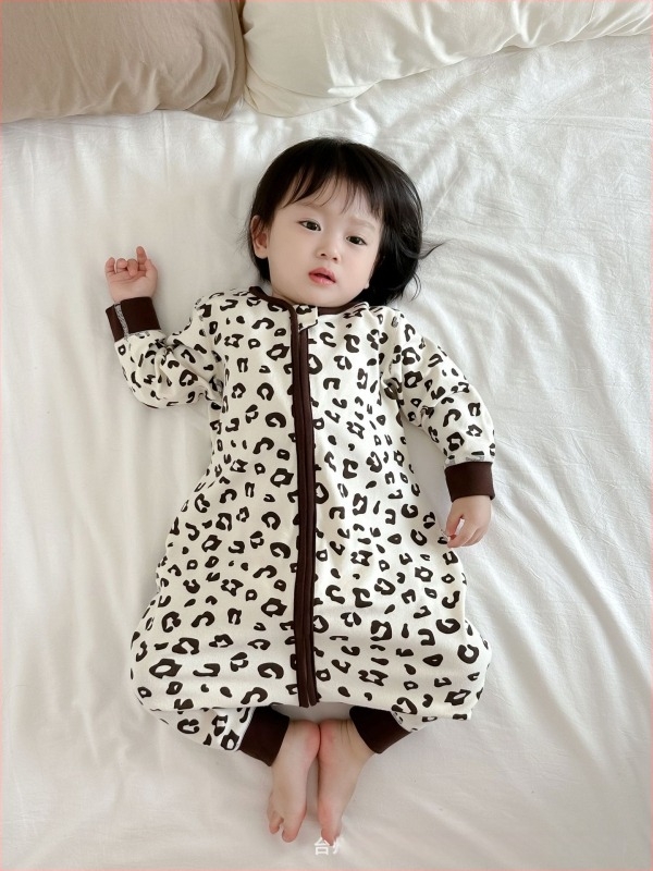 Salopetă de noapte pentru bebeluți, stil coreean, 95% bumbac, material plușat gros, imprimeuri animale, desene animate, litere, flori, pentru 1–3 ani