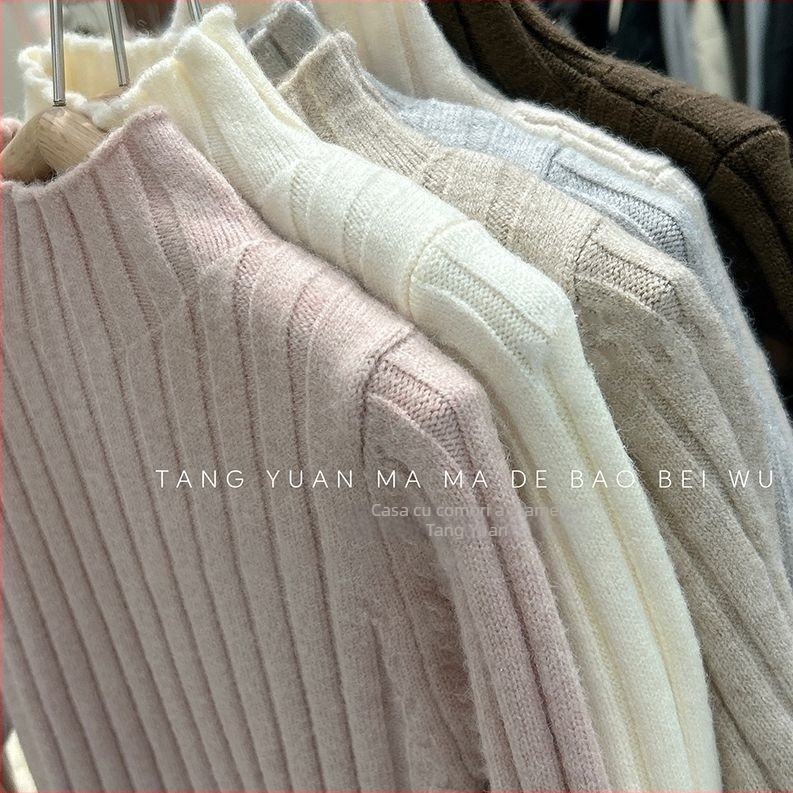 Pulover pentru fete, stil coreean, din bumbac, mâneci lungi, guler rotund, pentru copii 1–3 ani