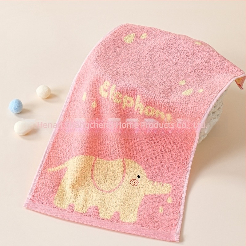 Prosop de față pentru copii cu imprimeu Cartoon Zoo, jacquard – bumbac 100%, fir 32s, țesătură jacquard/plată, 50–80 g, pentru bebeluși și copii