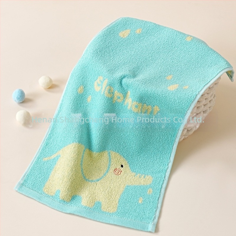 Prosop de față pentru copii cu imprimeu Cartoon Zoo, jacquard – bumbac 100%, fir 32s, țesătură jacquard/plată, 50–80 g, pentru bebeluși și copii