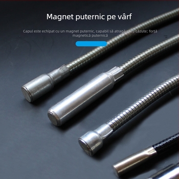 Țeavă magnetică de aspirație – flexibilă, pentru uz casnic, format metric și imperial, set de 1 bucată