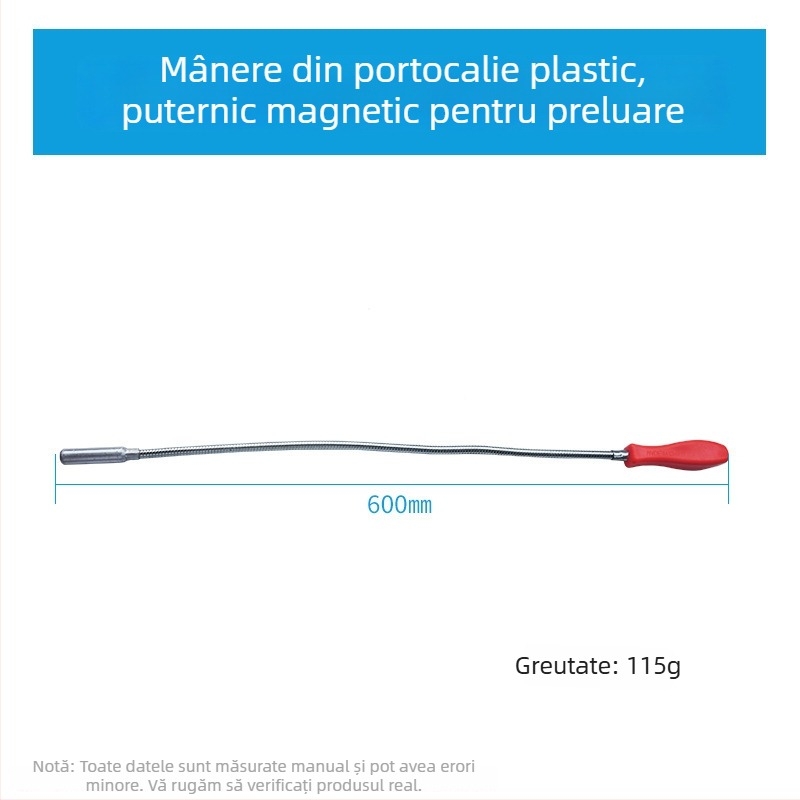 Țeavă magnetică de aspirație – flexibilă, pentru uz casnic, format metric și imperial, set de 1 bucată