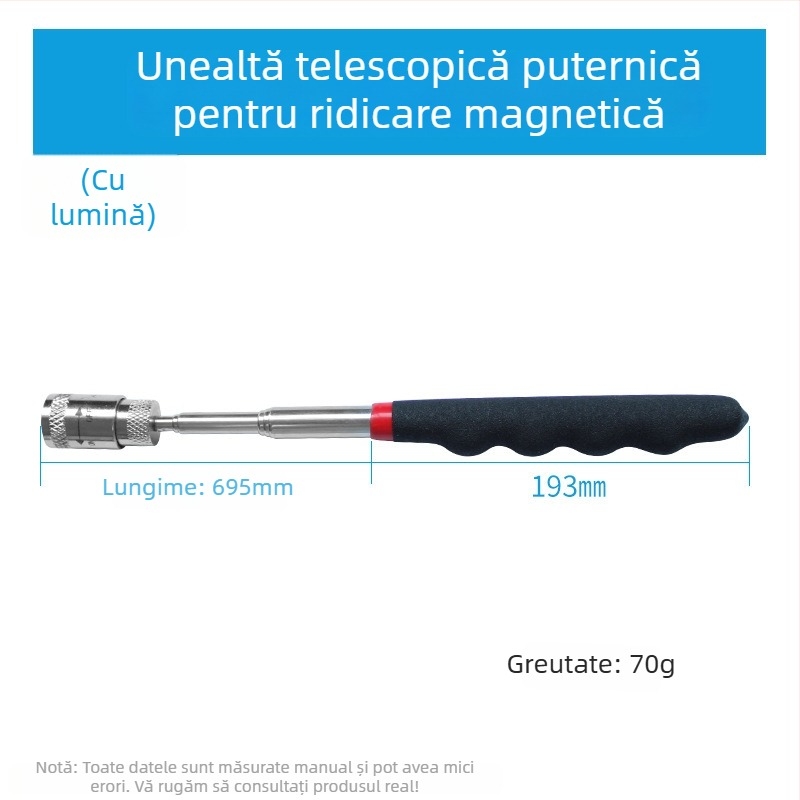 Țeavă magnetică de aspirație – flexibilă, pentru uz casnic, format metric și imperial, set de 1 bucată