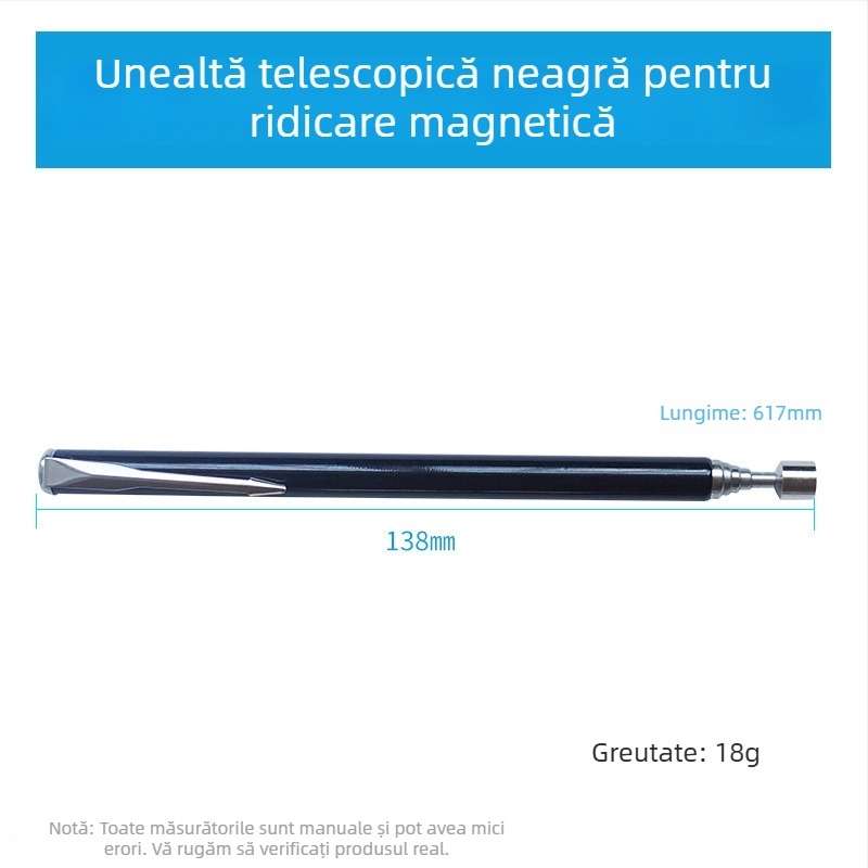 Țeavă magnetică de aspirație – flexibilă, pentru uz casnic, format metric și imperial, set de 1 bucată