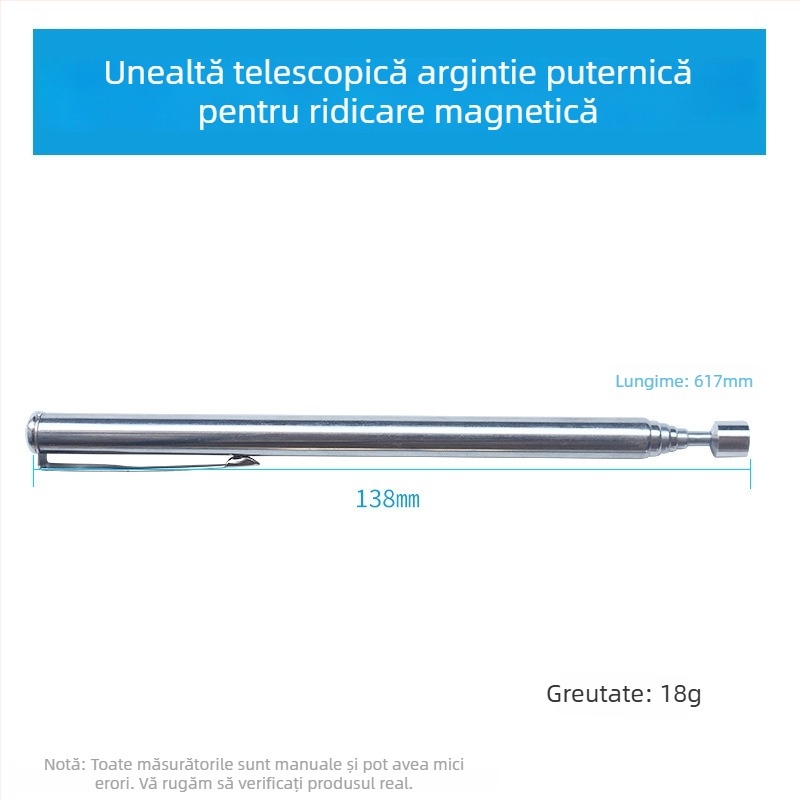 Țeavă magnetică de aspirație – flexibilă, pentru uz casnic, format metric și imperial, set de 1 bucată