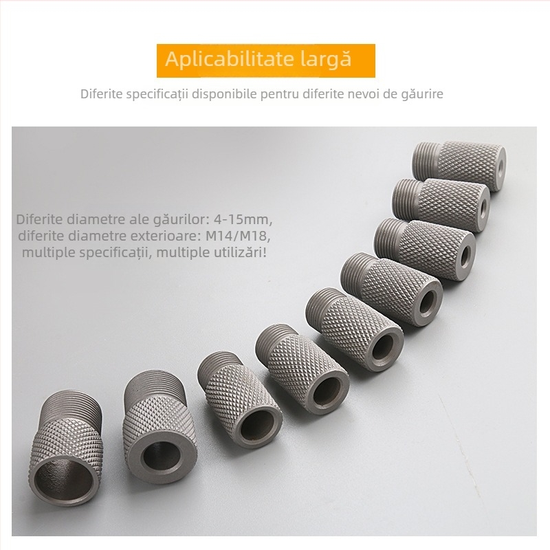 Unealtă 3 în 1 pentru găurire și localizare a diblurilor din lemn, pentru prelucrarea lemnului, oțel inox, kit din 1 piesă, intervalul 4-15, New Wu Tools, uz casnic