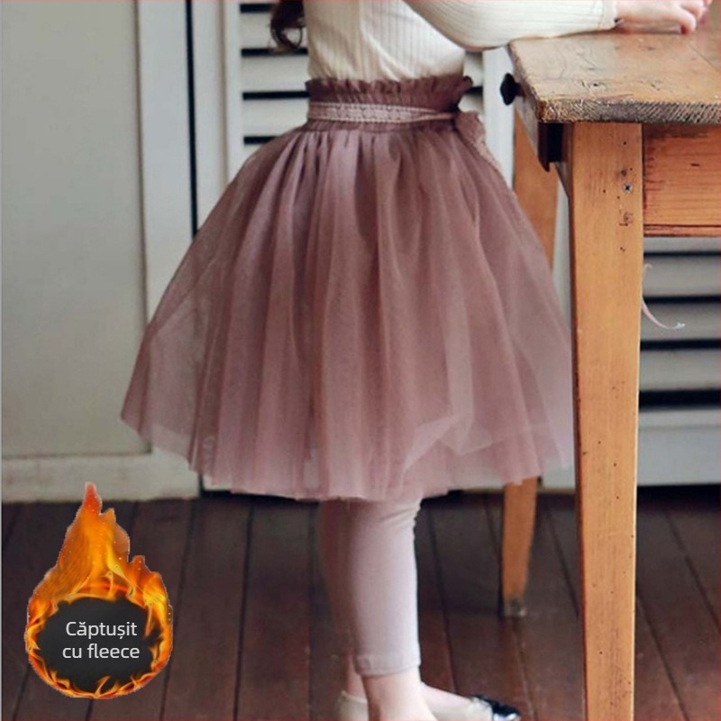 Top din bumbac, stil coreean, mâneci lungi, pentru fete 3–8 ani, unicolor