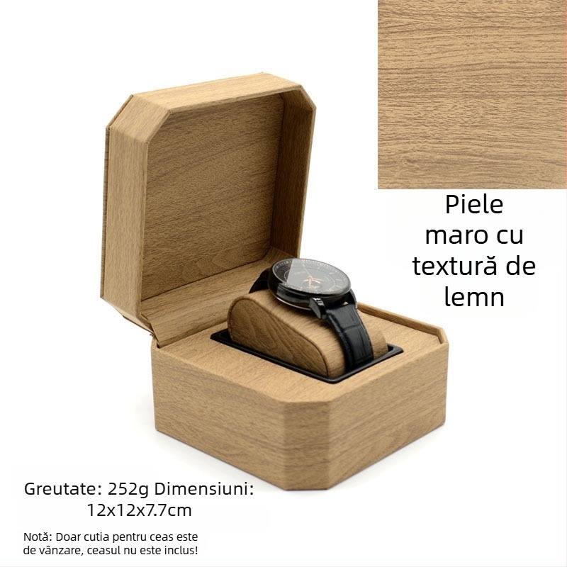 Cutie de depozitare pentru ceasuri din PU | Cutie de bijuterii pentru ceasuri și brățări | Brand: Nelly Packaging | 100 bucăți | Lansare 2023