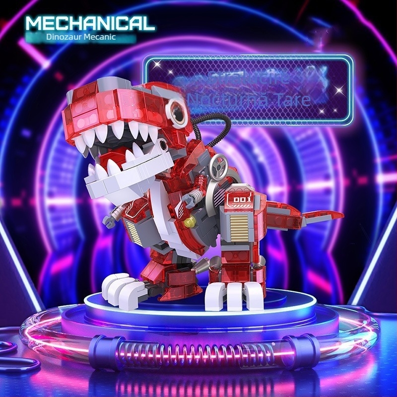 Set LEGO-compatible blocuri de construcție: Orangutan dinosaur, plastic ABS, 400–800 bucăți, non-electric, pentru vârsta 7–14 ani