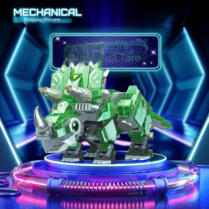 Set LEGO-compatible blocuri de construcție: Orangutan dinosaur, plastic ABS, 400–800 bucăți, non-electric, pentru vârsta 7–14 ani