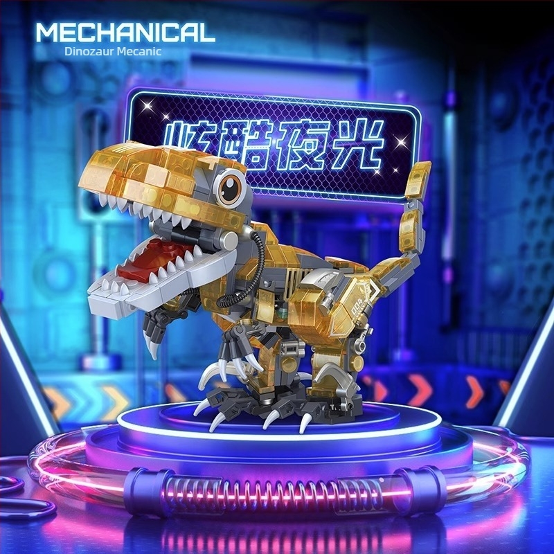 Set LEGO-compatible blocuri de construcție: Orangutan dinosaur, plastic ABS, 400–800 bucăți, non-electric, pentru vârsta 7–14 ani