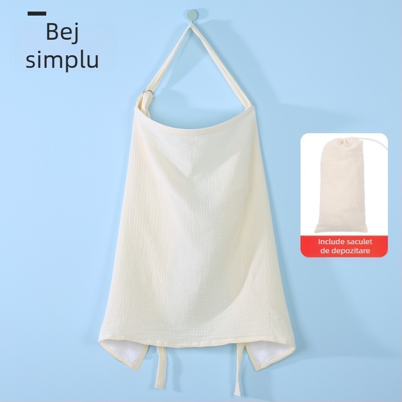 Acoperire pentru alăptat din bumbac pur (>95%), unisex, pelerină discretă pentru nou-născuți până la 1 an, pentru exterior