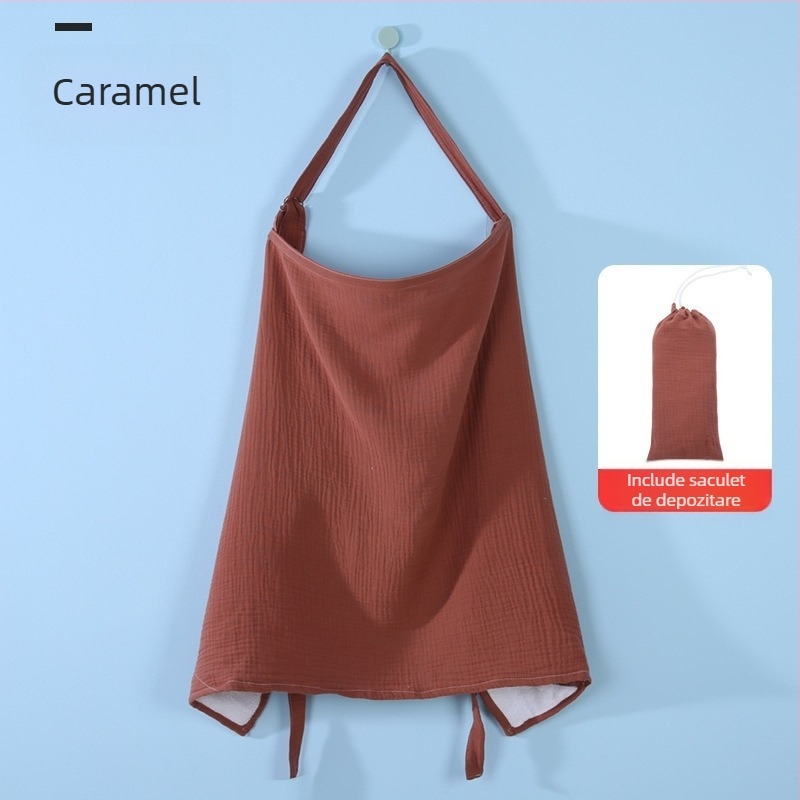 Acoperire pentru alăptat din bumbac pur (>95%), unisex, pelerină discretă pentru nou-născuți până la 1 an, pentru exterior