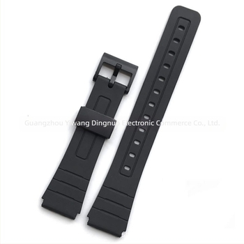 Brățară de înlocuire din rășină pentru ceas F-91W, cu urechi convexi, 18 mm, compatibilă cu F-84/F-94/F-105
