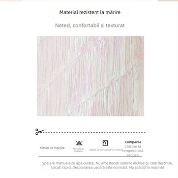 Set de dans latino pentru femei — ansamblu elegant cu fustă cu ciucuri și broderie; material poliester (>95%), triacetat (>95%), vară 2025