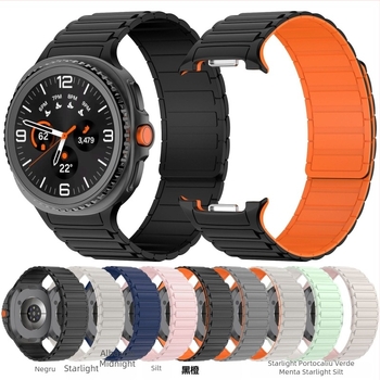 Brățară din silicon pentru Samsung Galaxy Watch8 Classic cu trei magneți și închidere magnetică puternică