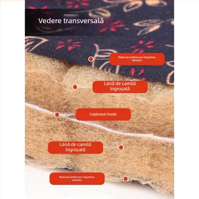 Pantaloni termici din bumbac Chenille pentru femei în vârstă, talie înaltă, croi Slim, toamnă-iarnă