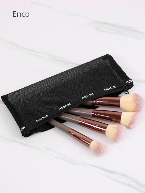 Geantă cosmetică din nylon stratificată, capacitate mare, respirabilă, impermeabilă, separare uscat–umed, cu fermoar