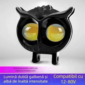 Far LED față pentru triciclu electric – luminozitate mare, lumină cu model bufniță flash