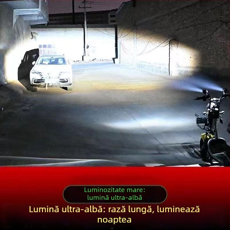 Far LED față pentru triciclu electric – luminozitate mare, lumină cu model bufniță flash