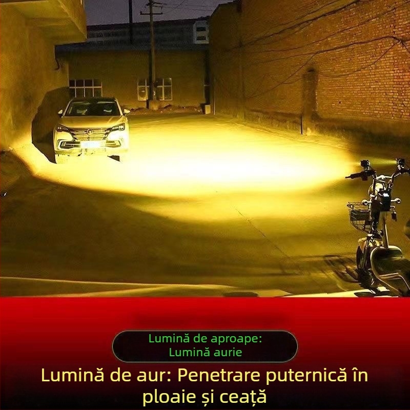 Far LED față pentru triciclu electric – luminozitate mare, lumină cu model bufniță flash