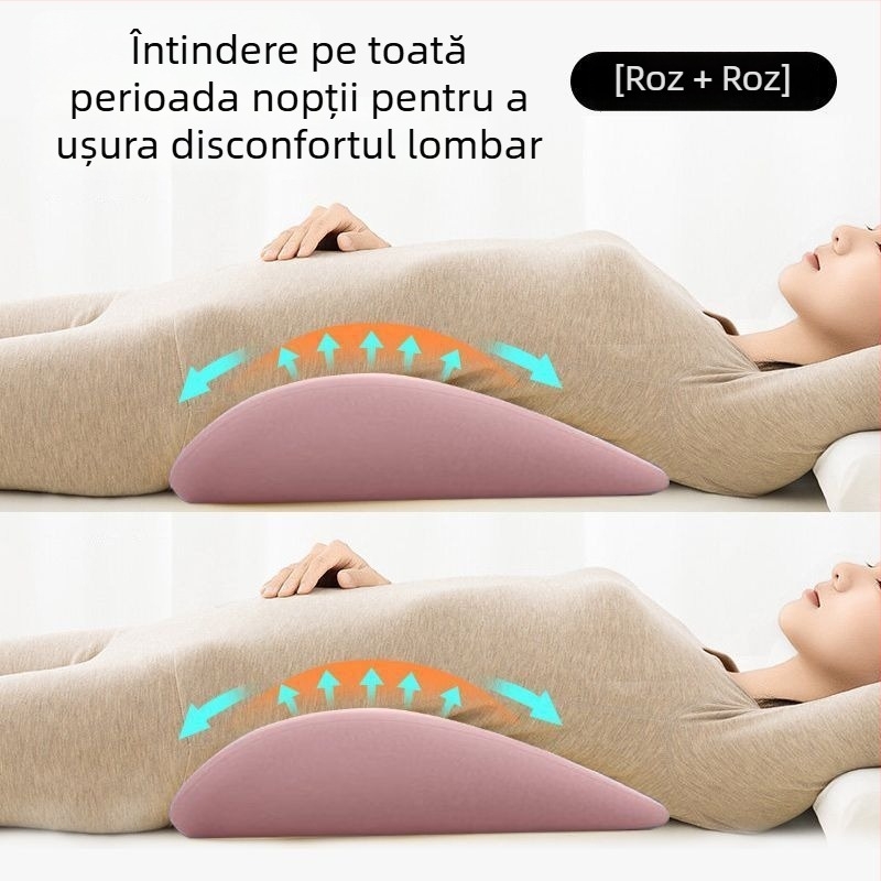 Perna lombară din memory foam pentru somn în pat și în mașină, compatibil universal, design minimalist, respirabilitate moderată