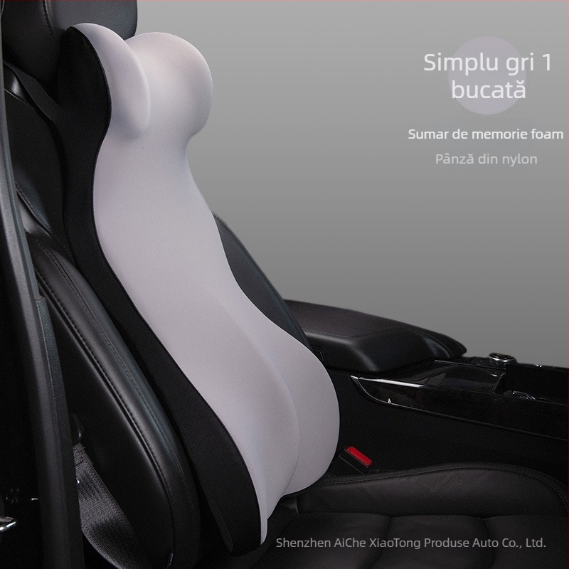 Pernă auto cu suport lombar cu spumă cu memorie, suport integrat pentru talie, potrivire universală, personalizare logo, utilizare în toate anotimpurile