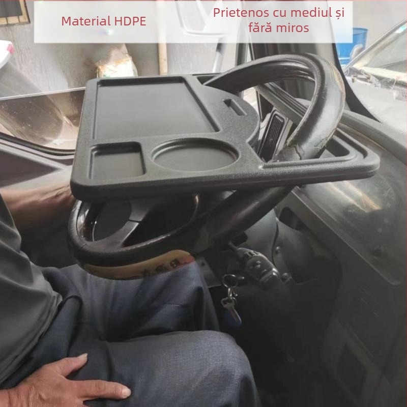 Masă de dining pentru camion cu unghi reglabil, montare pe perete, compatibil universal, material plastic-lemn