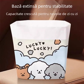 Coș de gunoi pentru mașină, coș de birou cu bază auto, model Chezljd, brand Friendly