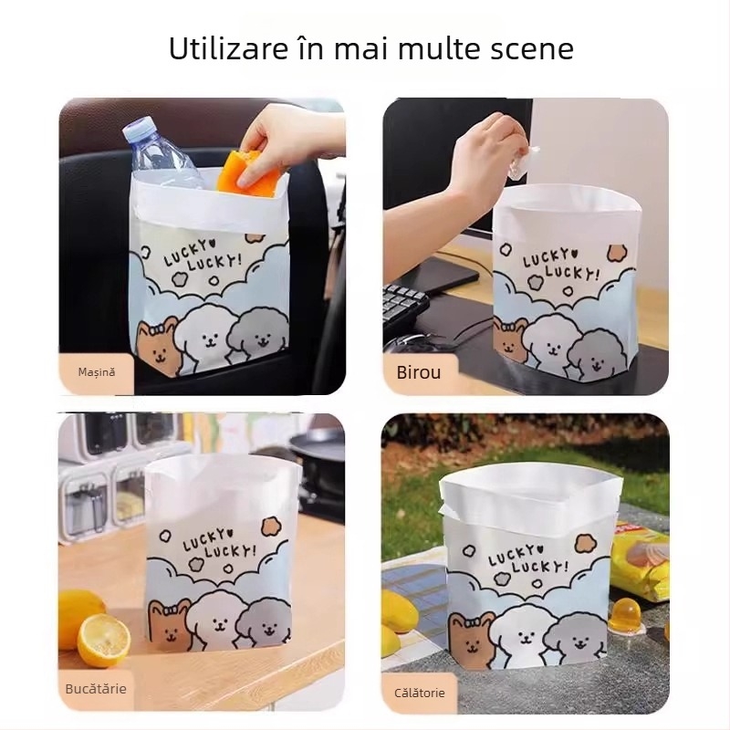 Coș de gunoi pentru mașină, coș de birou cu bază auto, model Chezljd, brand Friendly