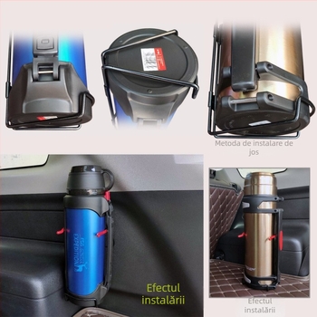 Suport pentru ceainic electric auto – construcție din metal, model TS11, compatibil cu alte părți, suport pentru ușă și spatele scaunului