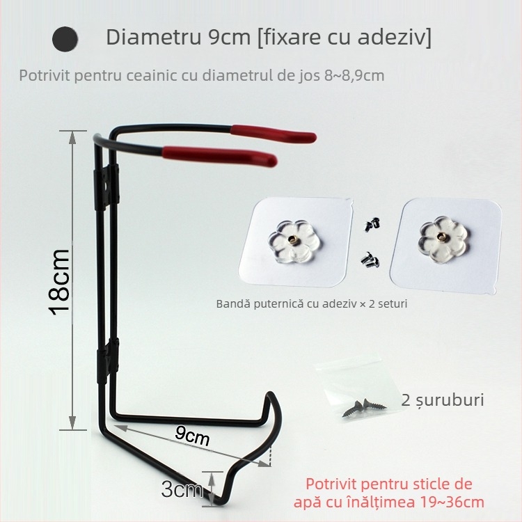 Suport pentru ceainic electric auto – construcție din metal, model TS11, compatibil cu alte părți, suport pentru ușă și spatele scaunului
