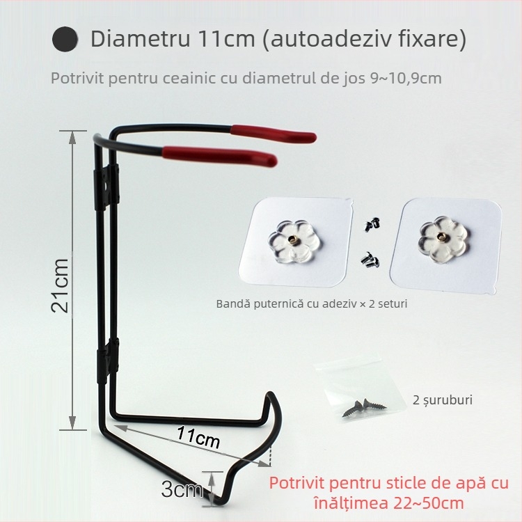 Suport pentru ceainic electric auto – construcție din metal, model TS11, compatibil cu alte părți, suport pentru ușă și spatele scaunului