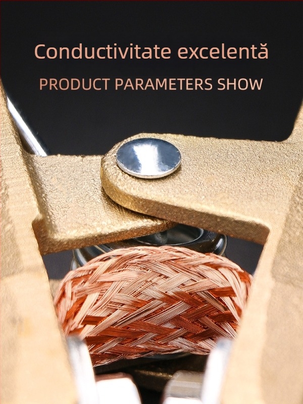 Clamp de împământare din cupru, în formă de A, pentru sudare și pornire baterie auto, clemă Alligator