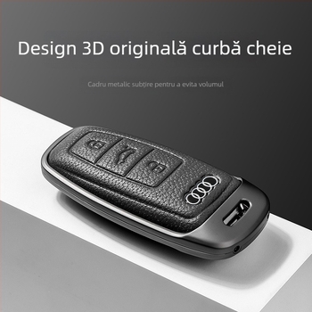 Husă pentru cheie Audi | Material: Piele de miel | Stil: Business