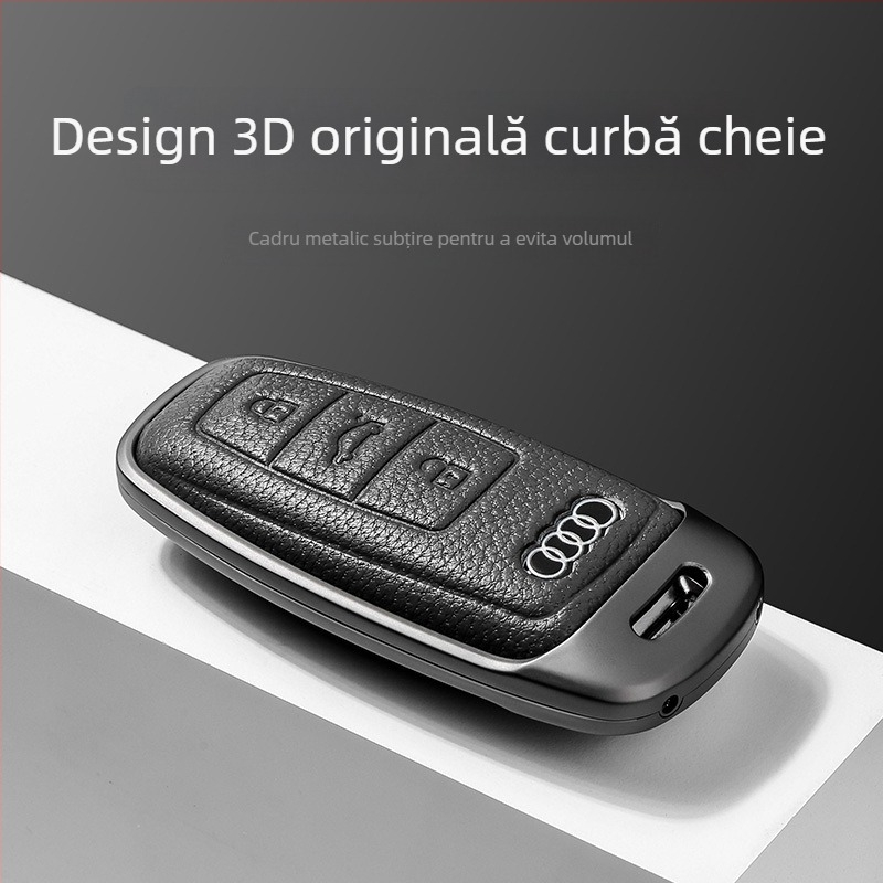 Husă pentru cheie Audi | Material: Piele de miel | Stil: Business