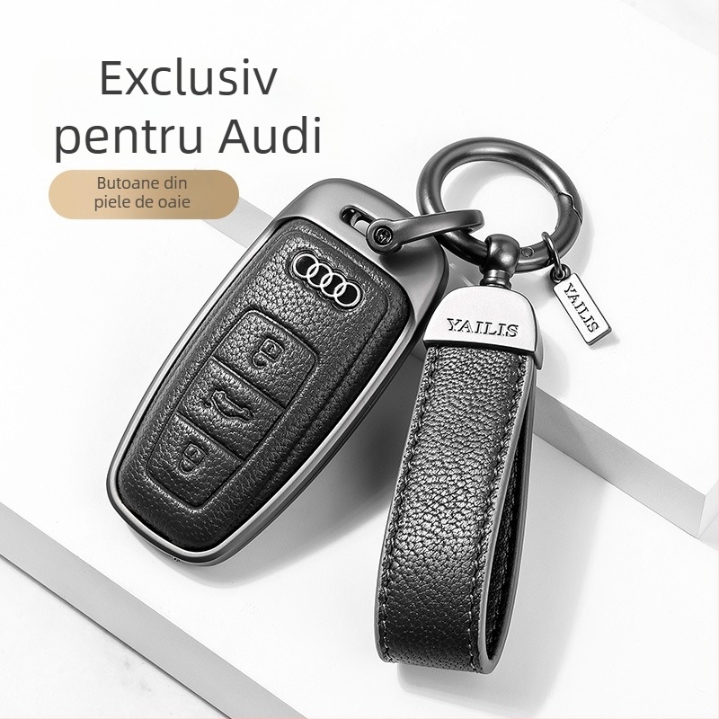 Husă pentru cheie Audi | Material: Piele de miel | Stil: Business