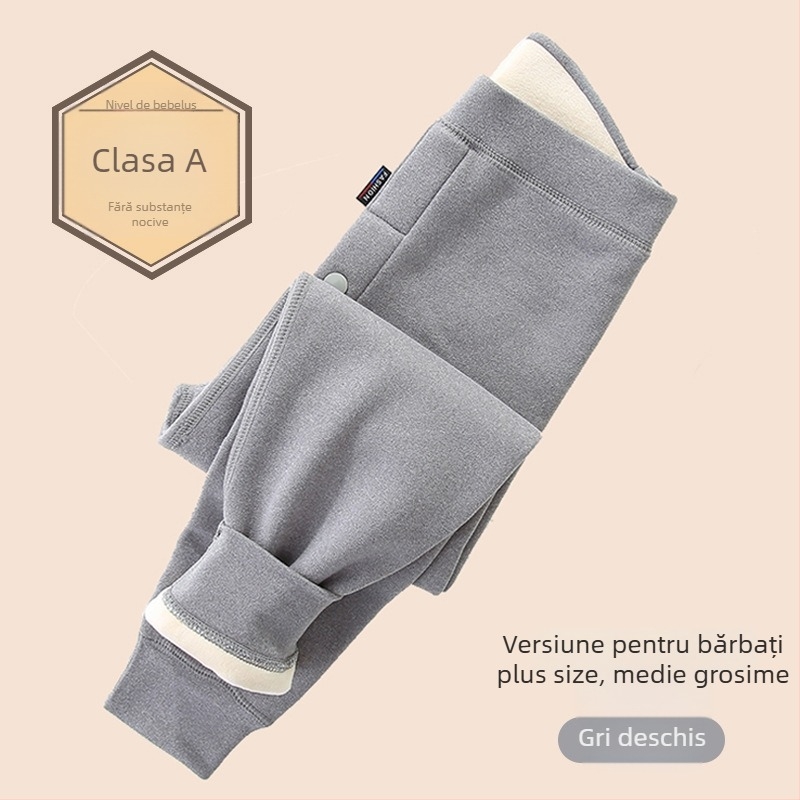 Pantaloni termici de iarnă pentru copii, talie înaltă, bumbac, căptușeală fleece, pentru copii 8+ ani
