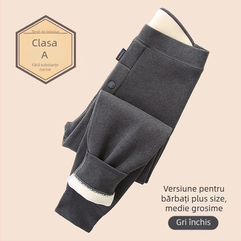 Pantaloni termici de iarnă pentru copii, talie înaltă, bumbac, căptușeală fleece, pentru copii 8+ ani