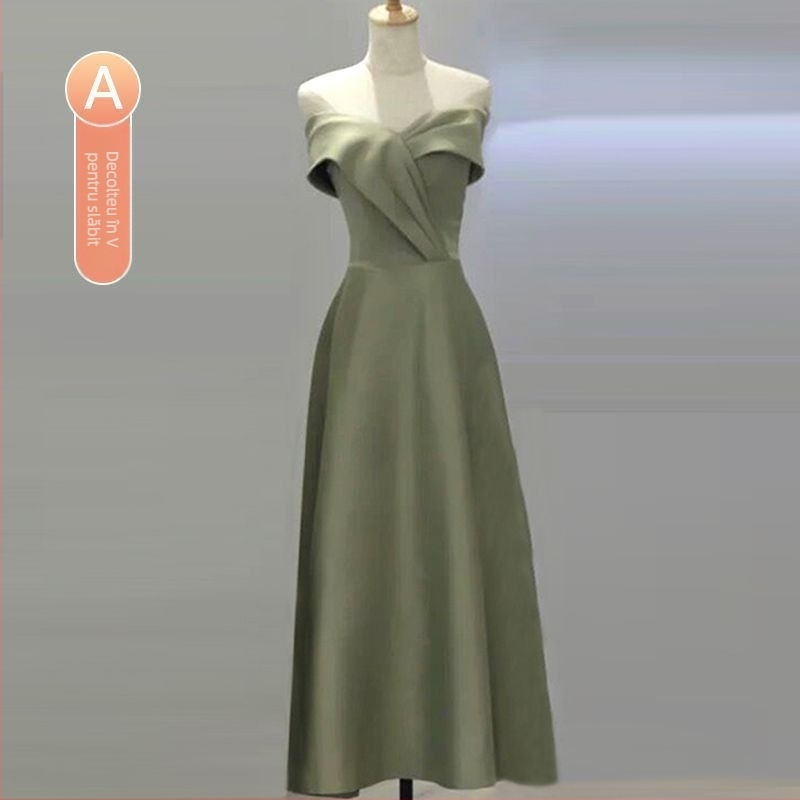 Rochie de domnișoară de onoare din bumbac | 90–95% bumbac | lungime midi | mâneci scurte | vara 2022