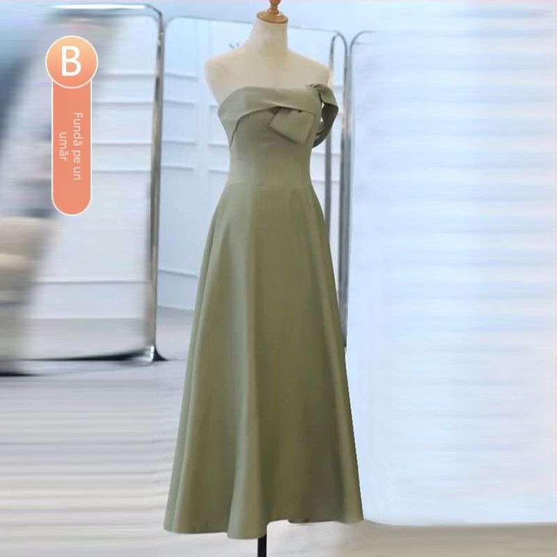 Rochie de domnișoară de onoare din bumbac | 90–95% bumbac | lungime midi | mâneci scurte | vara 2022