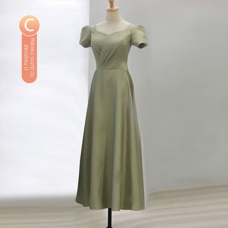 Rochie de domnișoară de onoare din bumbac | 90–95% bumbac | lungime midi | mâneci scurte | vara 2022