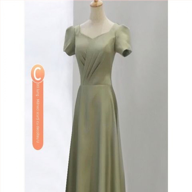 Rochie de domnișoară de onoare din bumbac | 90–95% bumbac | lungime midi | mâneci scurte | vara 2022