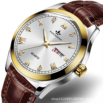 Ceas bărbătesc cu cadran mare, mișcare cuarț, rezistență la apă 30M, afișaj luminos, calendar