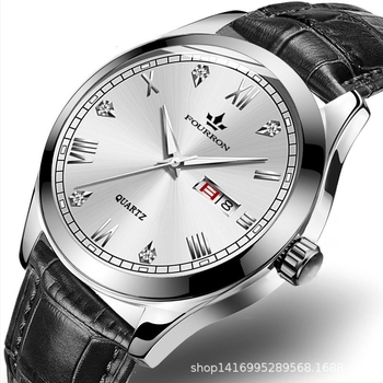 Ceas bărbătesc cu cadran mare, mișcare cuarț, rezistență la apă 30M, afișaj luminos, calendar